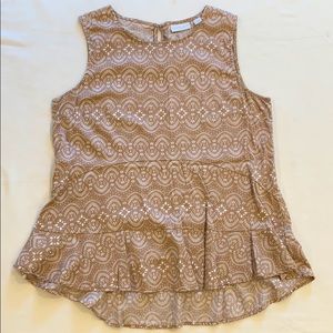 NEw York and company sleeveless flair top